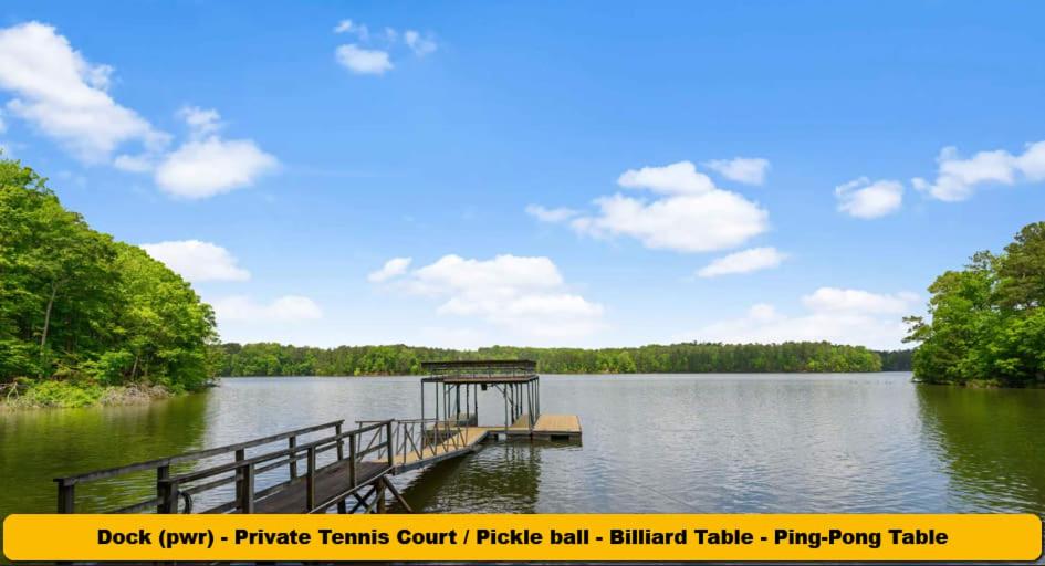 Lake Tennis Billiard Ping Pong Fire Pit Dock