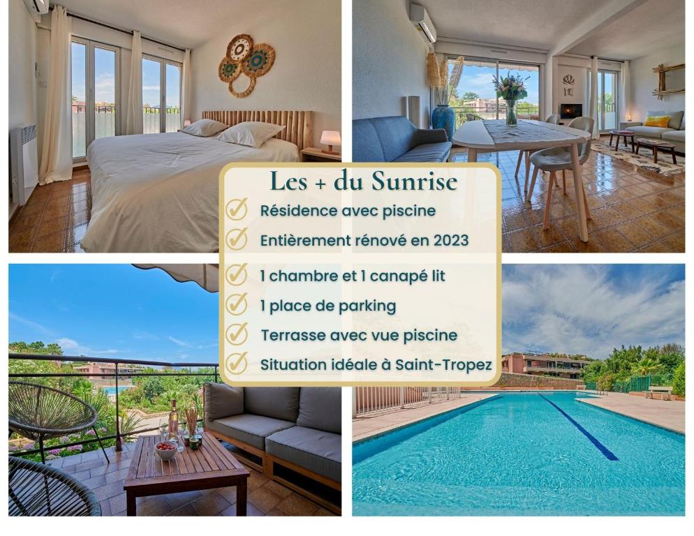 Sunrise -Swimming-pool-Saint-Tropez center-parking